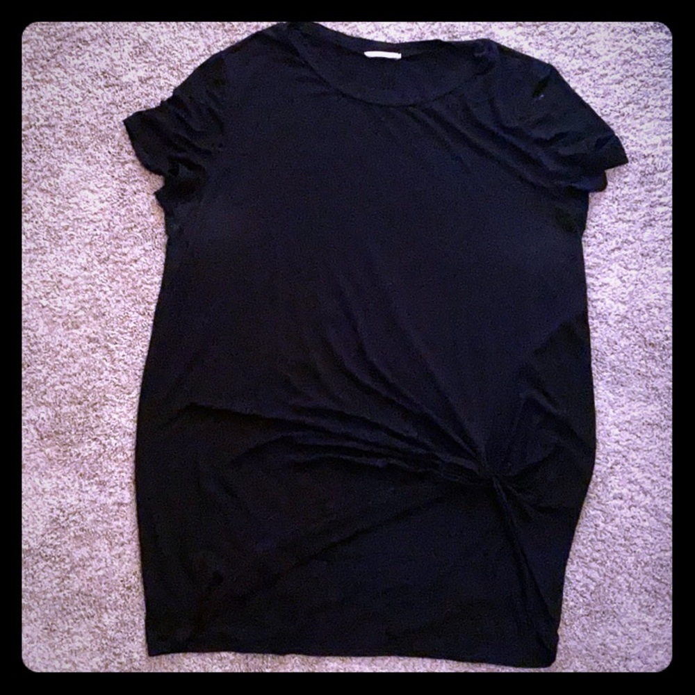 Black side knot tunic